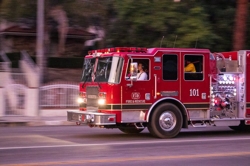 responding fire truck